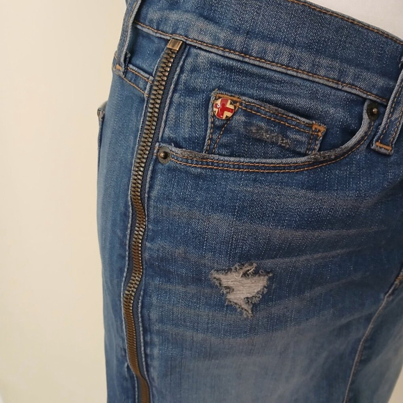 Hudson Jeans Marianne Pencil Skirt In Foxey Distressed Size 28 - Picture 10 of 12